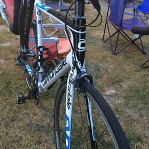 2013 Cannondale Supersix Evo Ultegra Di2 White and Blue