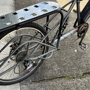 Surly / Falco Big Dummy Cargo Bike with 500w ERad M... Silver, gray or bare metal