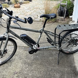 Surly / Falco Big Dummy Cargo Bike with 500w ERad M... Silver, gray or bare metal