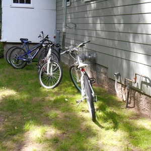 Schwinn Silver, gray or bare metal and Blue