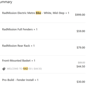 2021 Rad Power Bikes MISSION White