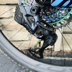2022 Specialized Specialized S-Works Stumpjumper FSR Black, Stickers tape or other cover-up, and ...