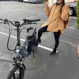 2023 Aventón Abound cargo bike (rear storage) Blue