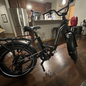 2023 Rad Power Bikes RadExpand 5 Electric Folding Bike Black and Silver, gray or bare metal