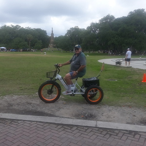 2022 3SCORE FJ18 E-Trike cargo tricycle (rear storage) White and Orange