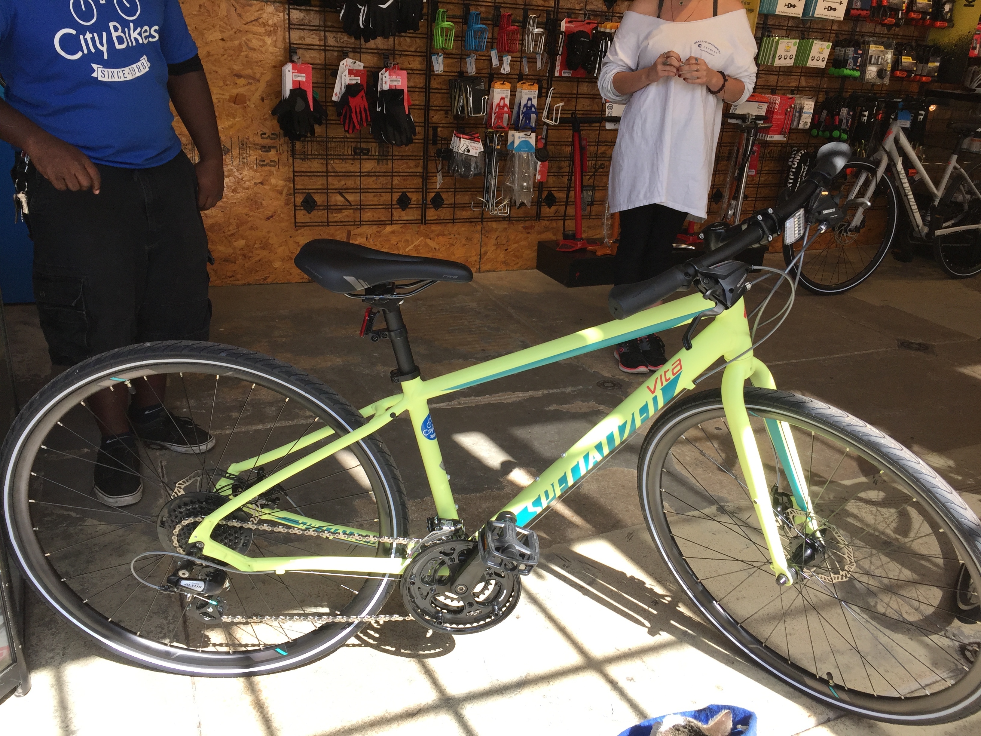 yellow specialized mountain bike