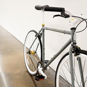 2016 Jamis Beatnik Silver, gray or bare metal and White