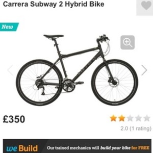 Carrera bicycles Subway 2 Black and Green