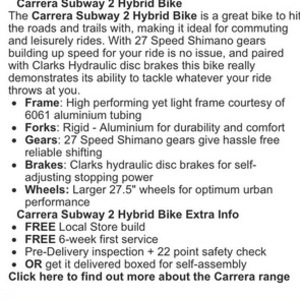 Carrera bicycles Subway 2 Black and Green