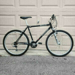 2000 Raleigh Black and Silver, gray or bare metal