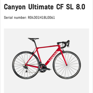 2019 Canyon bicycles Ultimate CF SL 8.0 Red