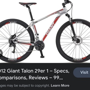 2012 Giant Talon 29er 1 Silver, gray or bare metal