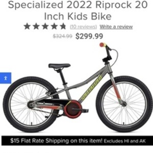 2022 Specialized Riprock 20 inch Silver, gray or bare metal