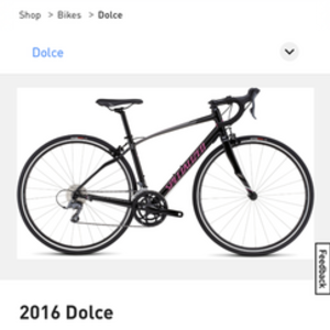 2015 Specialized Dulce women’s Black, Silver, gray or bare metal, and Pink