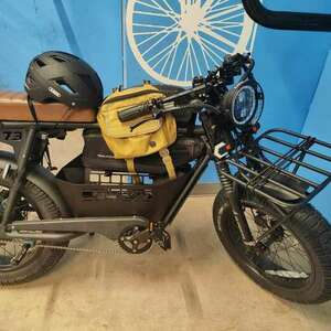 2022 Super 73 S2 Stickers tape or other cover-up and Blue