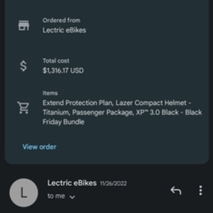 2022 Lectric eBikes Lectric XP 3.0 Black