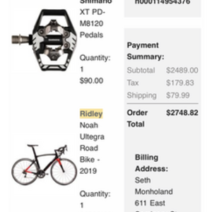 2019 Ridley Noah Black, Red, and White