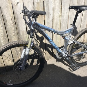 2004 Specialized Stumpjumper FSR Elite Disc Women's Silver, gray or bare metal and Blue