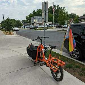 2022 Yuba Super Cargo CL cargo bike (front storage) Orange