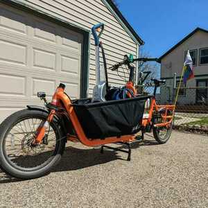 2022 Yuba Super Cargo CL cargo bike (front storage) Orange