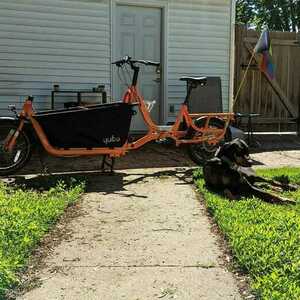 2022 Yuba Super Cargo CL cargo bike (front storage) Orange