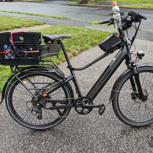 2021 Rad Power Bikes RadCity 5 Plus High Step Black and Silver, gray or bare metal