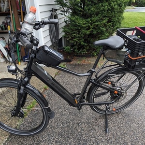 2021 Rad Power Bikes RadCity 5 Plus High Step Black and Silver, gray or bare metal