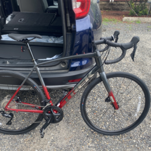 2021 Trek Domane AL5 58cm Lithium Grey to Crims... Silver, gray or bare metal and Red