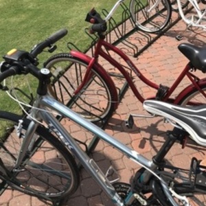 2023 Trek Silver, gray or bare metal and Blue