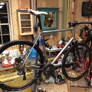 2014 Strong Frames Titanium Dirt Road Bike Silver, gray or bare metal