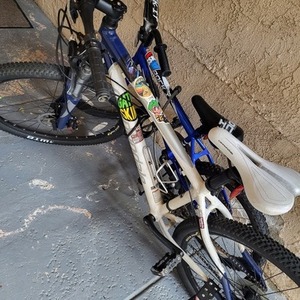 2009 Cannondale Stickers tape or other cover-up, White, and Blue