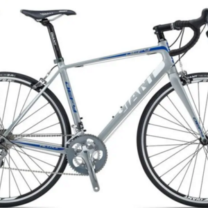 2013 Giant Defy 2 Silver, gray or bare metal, Blue, and White