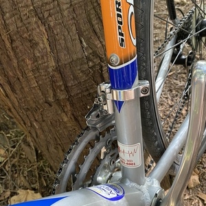 2008 Orbea Aspin sport Blue, Orange, and Silver, gray or bare metal