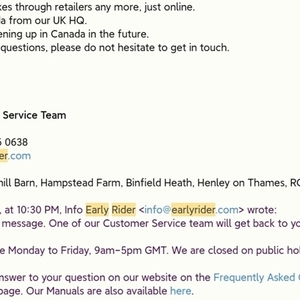 EARLY RIDER Belter 16 Silver, gray or bare metal