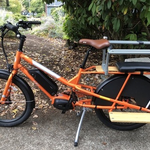 Yuba Kombi E5 Electric Cargo Bike Orange Black