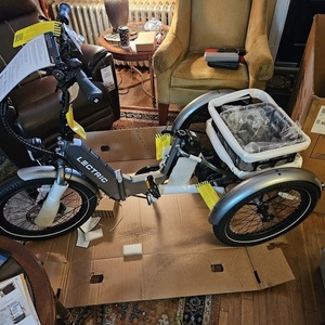 2023 Lectric eBikes XP Trike tricycle Silver, gray or bare metal
