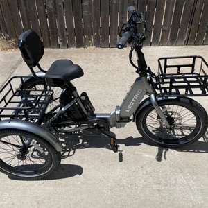 2023 Lectric eBikes XP Trike tricycle Silver, gray or bare metal