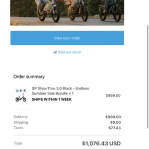 Lectric eBikes Step Thru e-skateboard (e-unicycle, personal mobility device, etc) Black and Blue