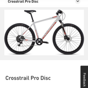 2014 Specialized Crosstrail Pro Disc Silver, gray or bare metal and Red