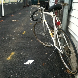 1987 Schwinn World White, Red, and Black