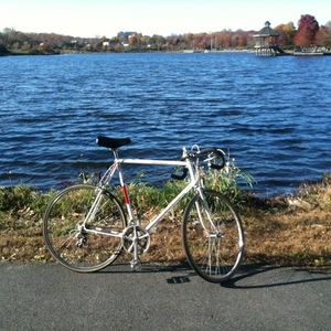 1987 Schwinn World White, Red, and Black