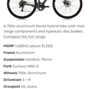 2013 Norco Bikes A dual sport bike with tires that are... Silver, gray or bare metal, White, and ...