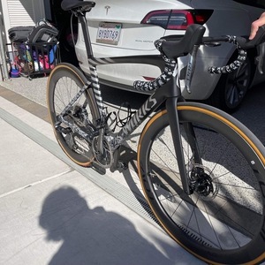2021 Specialized S-works Tarmac Silver, gray or bare metal, Black, and White