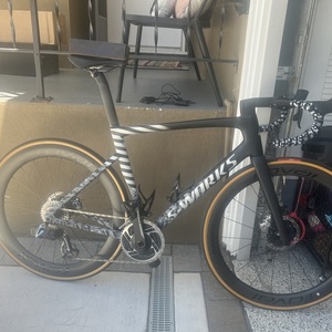 2021 Specialized S-works Tarmac Silver, gray or bare metal, Black, and White