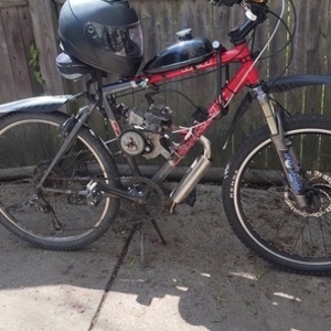 My self Trek 820 st scooter (not electric) Orange and Silver, gray or bare metal