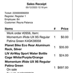 2023 Momentum iRide UX 9S Regular Green