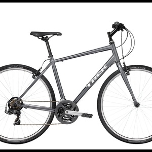 2017 Trek FX Alpha Silver Aluminum, DuoTrap S c... Silver, gray or bare metal