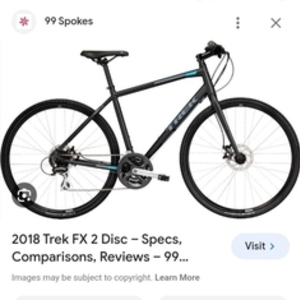 2018 Trek Fx 2 Disc Black and Blue