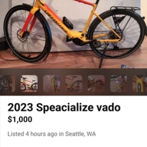2022 Specialized Vado SL 5.0 EQ Yellow or Gold