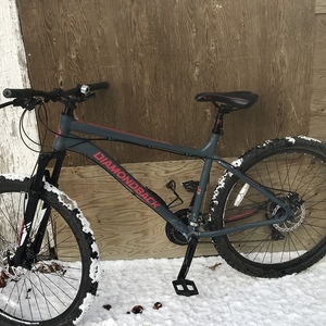 2024 Diamondback Ridgeback Silver, gray or bare metal and Red